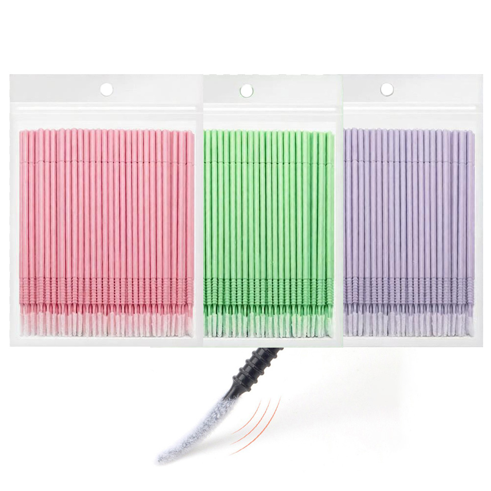 Eyelash Extension Look - 500개 속눈썹 연장 클리닝 면봉 긴/짧은