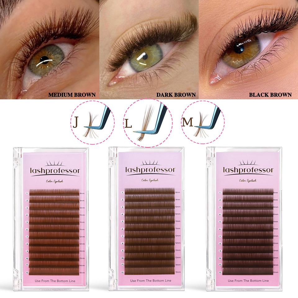 Eyelash Extension Russian - 래쉬프로페서 J L M 컬 브라운