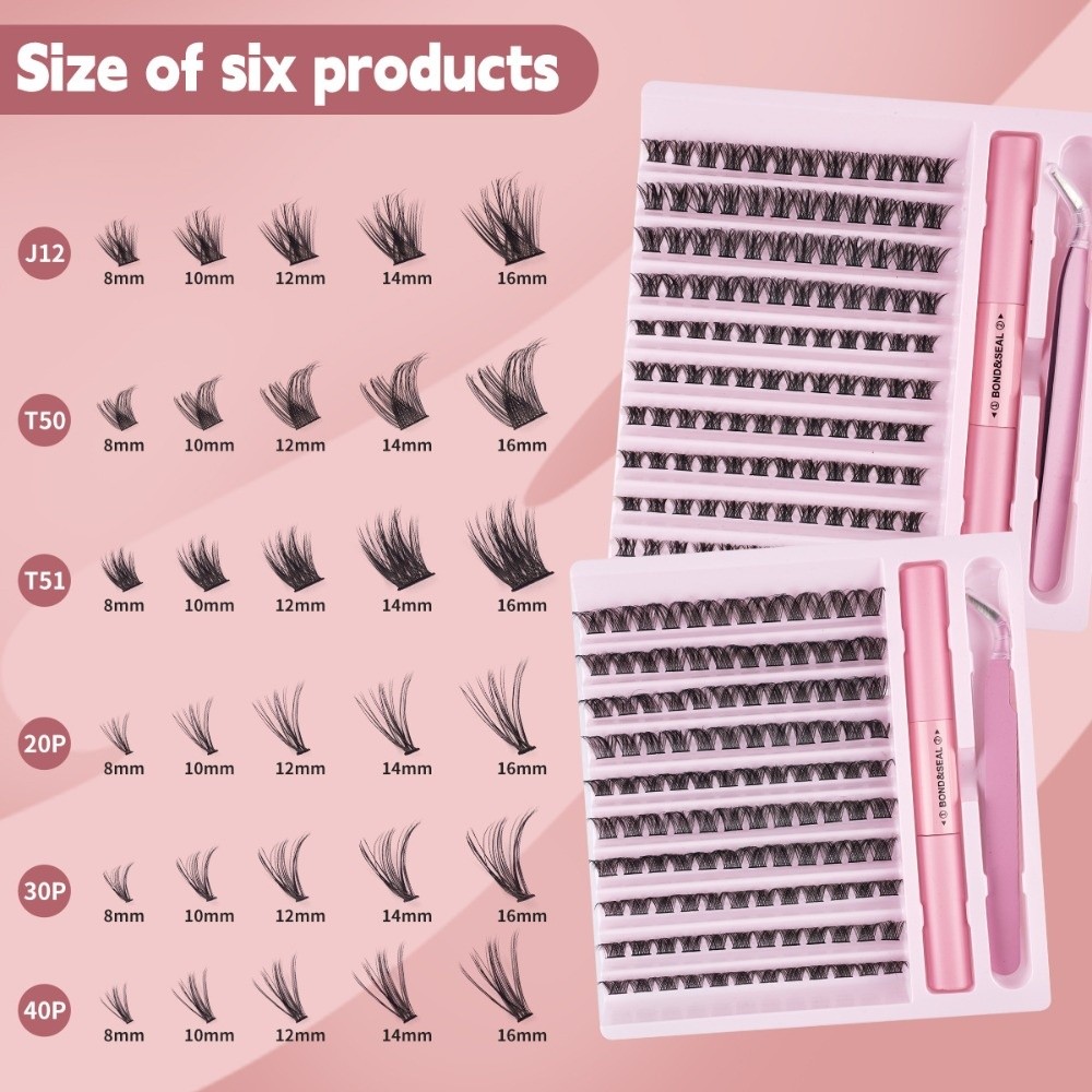 Eyelash Extension Natural Look - 고품질 본드 및 실드 인조 속눈썹,