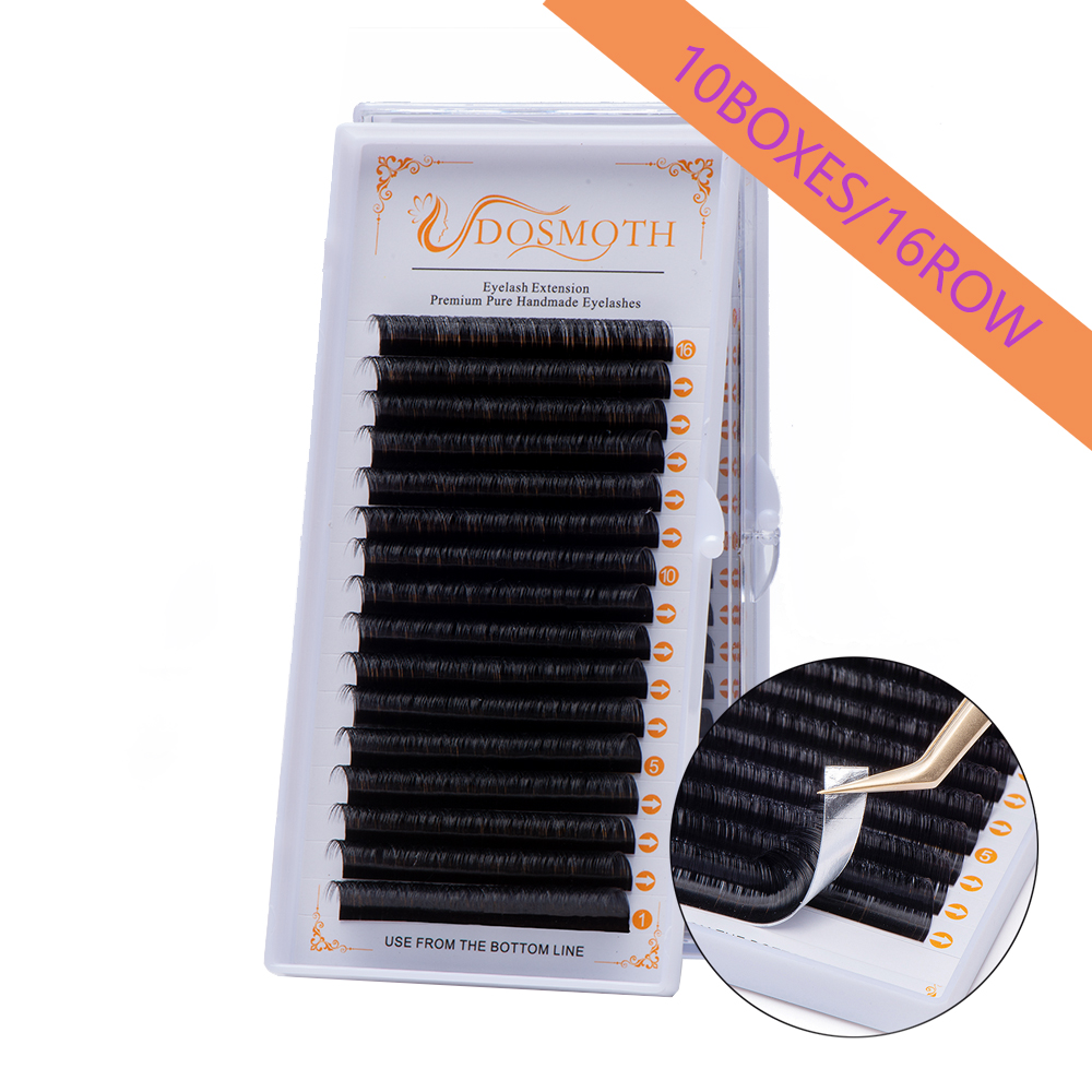 Eyelash Extension Human Hair - DOSMOTH 10 상자 16 행 7-16mm
