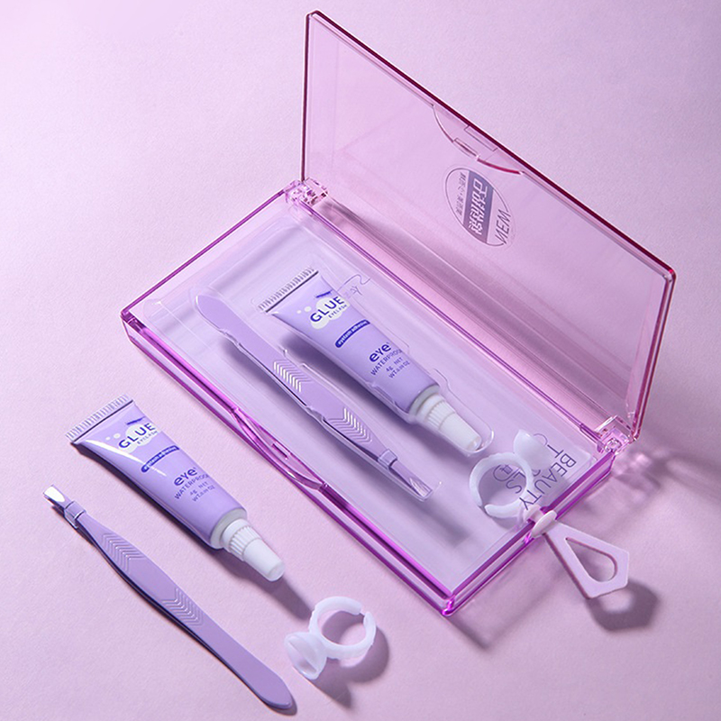 Eyelash Extension Eye Irritation - 핀셋이 포함된 속눈썹 접착제 세트 방수