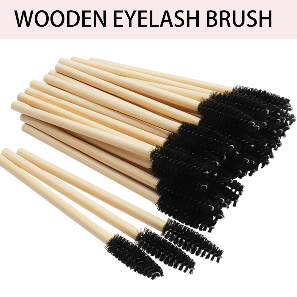 50/100개 대나무 손잡이 속눈썹 브러쉬 마스카라 완 - Eyelash Extension London 리뷰 및 가격