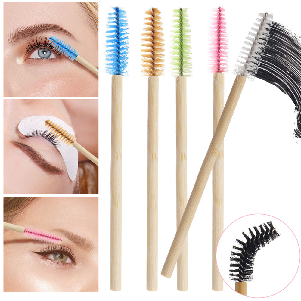 50/100개 대나무 손잡이 속눈썹 브러쉬 마스카라 완 - Eyelash Extension London 리뷰 및 가격