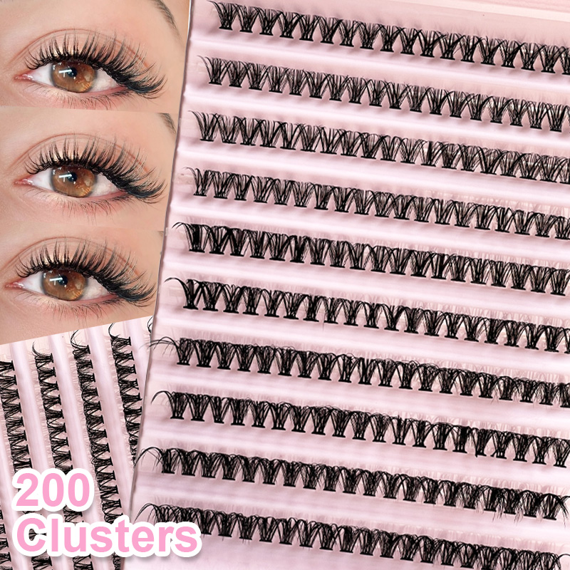 개별 속눈썹 속눈썹 클러스터 8-16mm 200개 자연 - Eyelash Extension For Asian Eyes 리뷰 및 가격
