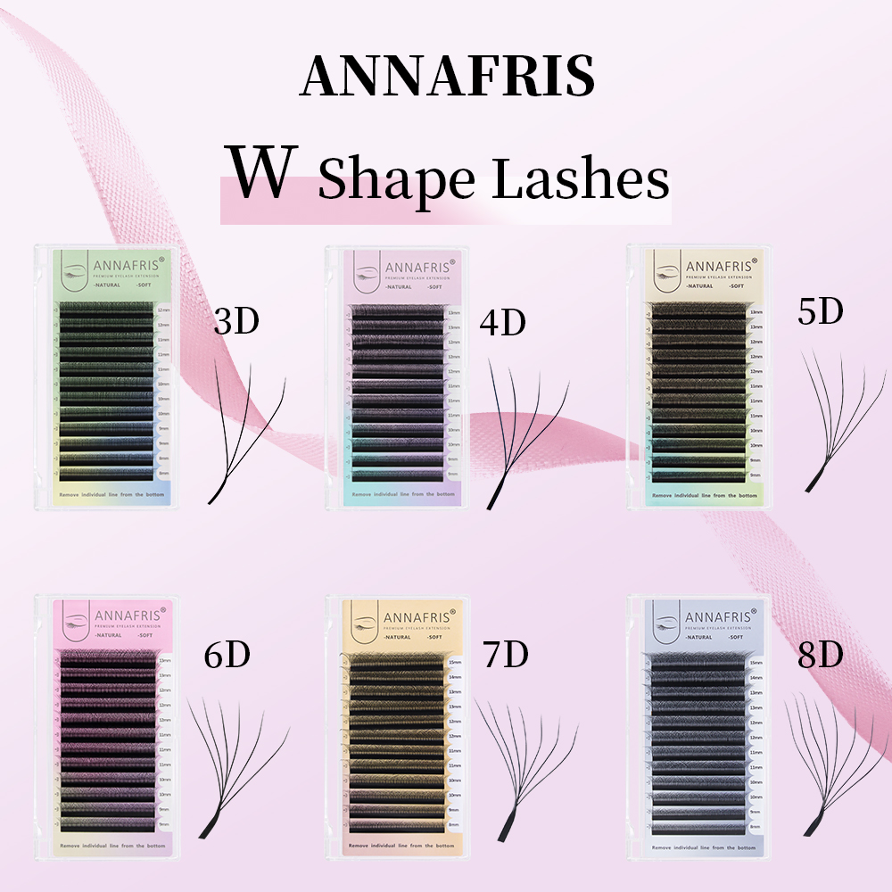 ANNAFRIS Premade 볼륨 팬 W 자형 YY  - Eyelash Extension For Asian Eyes 리뷰 및 가격